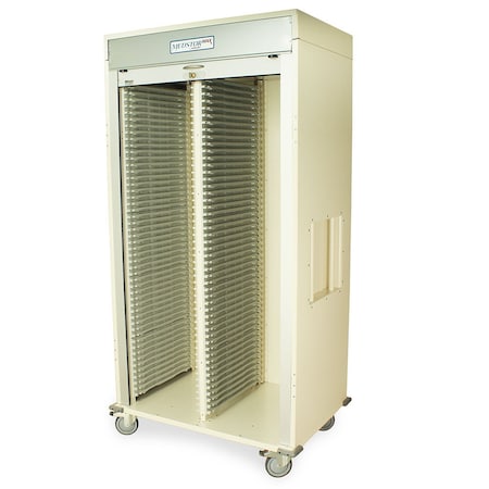 Harloff Double Column Medical Storage Cart, Tambour Door, Key Lock MSPM82-00TK